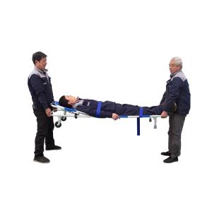 China Blue Aluminum Alloy Folding Stretcher Manual Foldable Canvas Stretcher wholesale