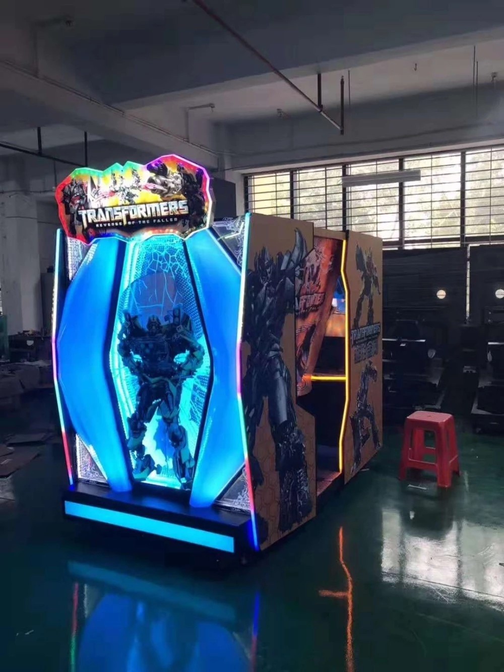 Transformer Video Game Machine / Shooting Game Cabinet In Amusement Park