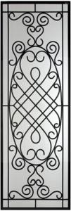 China 6 X 6MM 32MM Exterior Door Glass And Wrought Iron Glass Inserts wholesale