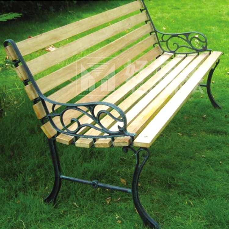 L1500 W500 H750mm 3 Seater Cast Iron And Wood Garden Bench
