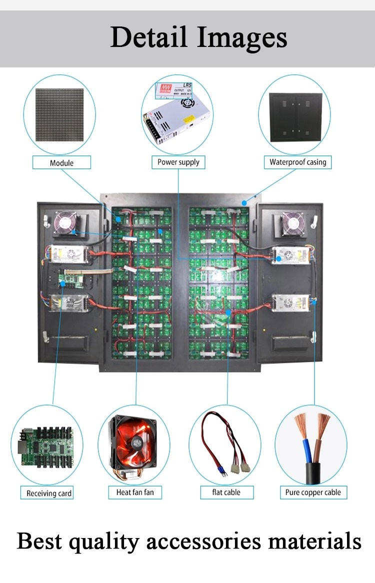 Custom Outdoor Fixed LED Display Panel P6 P8 P10 with SDK Function