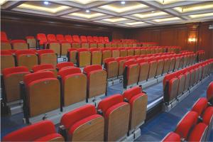 China Rise Mounted Retractable Wood Bleachers / Conference Hall Telescopic Seating Systems wholesale