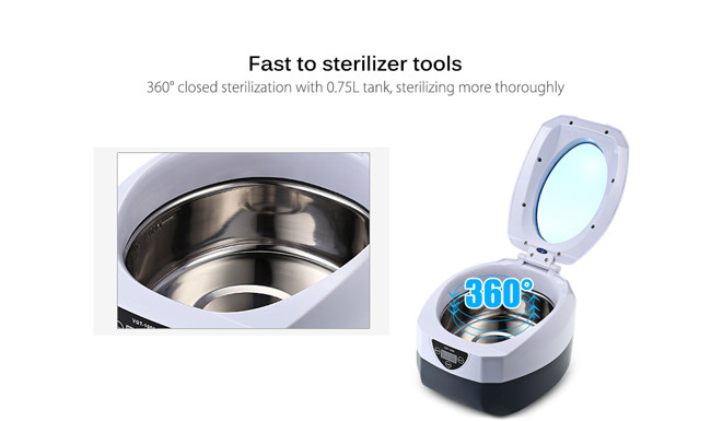Digital Ultrasonic GT SONIC Cleaner Dental Washer 750ml Tank For Washing CD