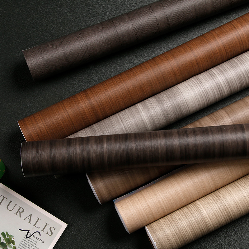 2ft Width Furniture Films Wood Grain Vinyl Wall Covering Wallpaper Roll for Contemporary Home Decoration