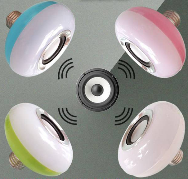 Bluetooth music player with led bulb,Bluetooth music player light