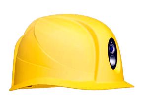 China Durable Industrial Safety Helmet Camera 289*233*150 Mm With Led Light wholesale