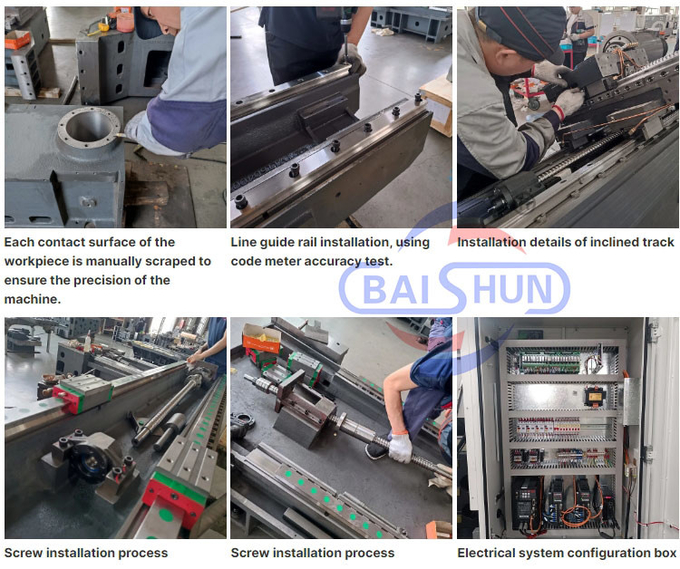 Multi Spindle Slant Bed CNC Lathe Machine 2 Axis 500mm 8 Tool Station Turret