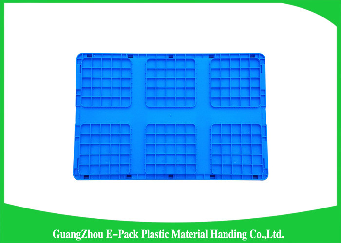 Blue Collapsible Plastic Containers with Attached Lids / Stackable plastic container