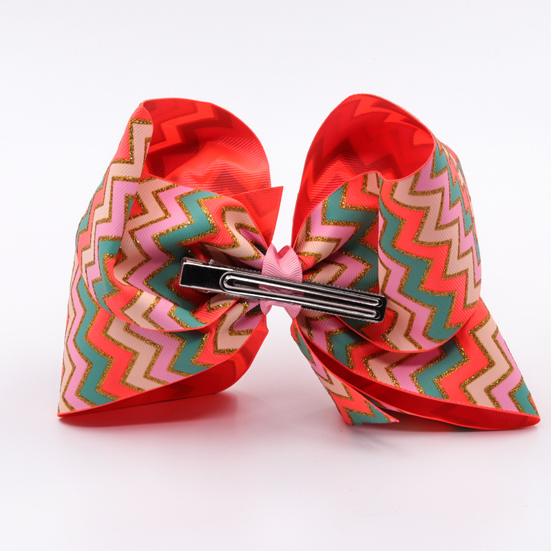 Decorative Butterfly Hair Bow Stripe Patterned Grosgrain Fabric Type