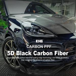 China K146 5D Black TPU Color Car Carbon Fiber Paint Protection Film Forged Vinyl Wrap wholesale