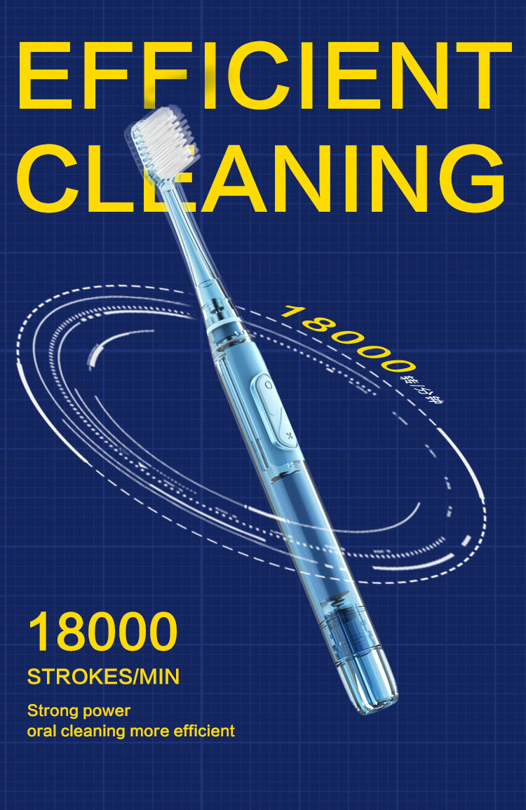 Sonic Battery Powered Oral Care Electric Toothbrush With Dupont Nylon Bristle