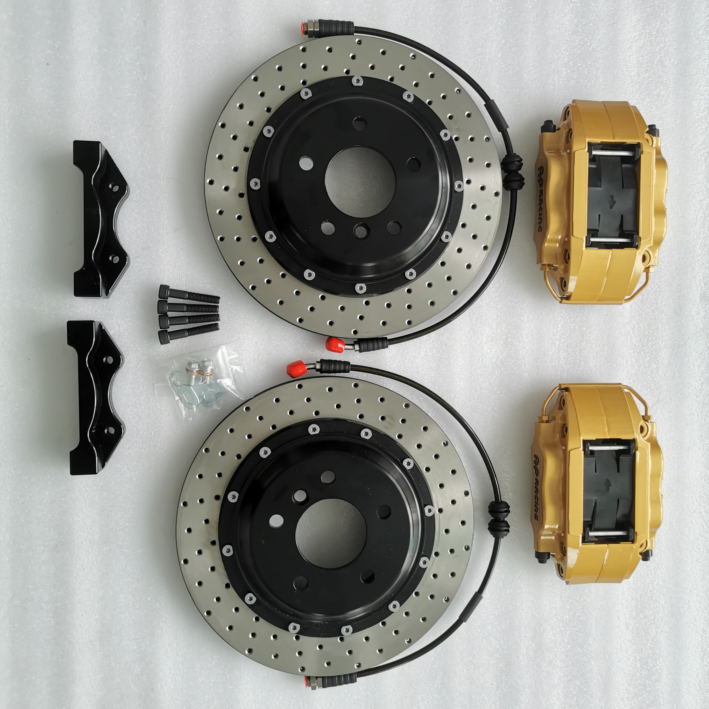 7600 Gold Car Brake Caliper Disc 330*24mm For 17 Inch Wheel