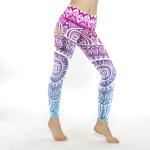 Colorful Geometric Kente Symbols African Art Print Leggings High Yoga Waist