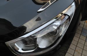 China Chrome Front Car Headlight Covers , Hyundai Tucson IX35 Molding Trim Cover Garnish wholesale
