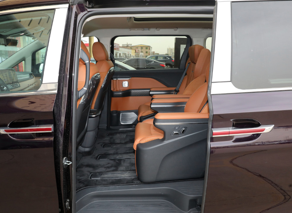 Black Hongqi 7 Seater Minivan MPV High End Luxury Business Reception Car