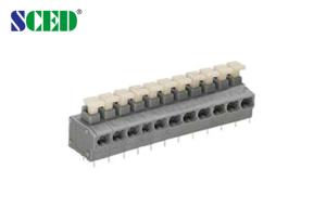 China Screwless Stainless Steel Spring Terminal Block PCB 5.0mm Pitch wholesale