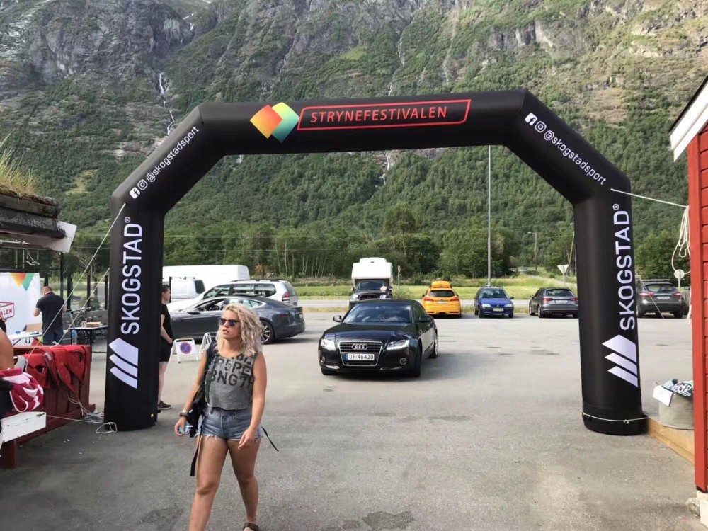 Outdoor Event Inflatable Finish Arch Waterproof With Custom Printing