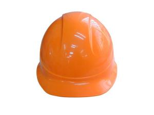 China Orange Construction Safety Helmets Excellent Impact Resistance Performance wholesale