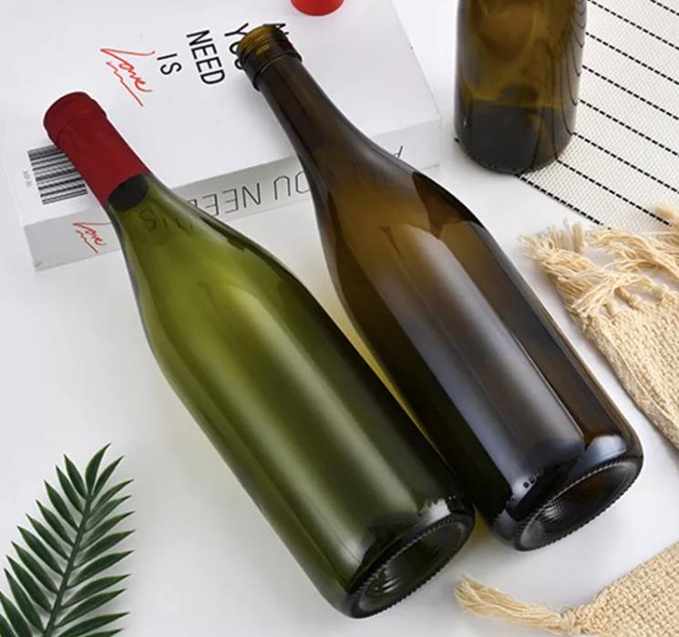 750ml Super Flint Glass Antique Green Color Champagne Bottle for Whisky Connoisseurs