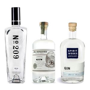 China Embossed Letter Glass Gin Bottle 500ml 700ml fancy glass bottles for alcohol wholesale