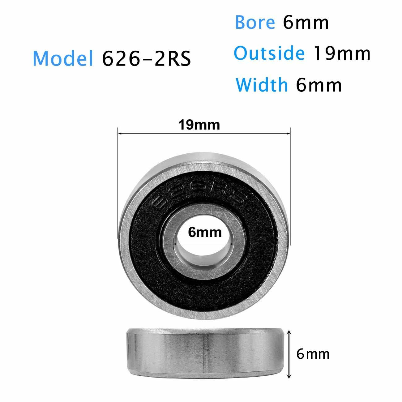 Miniature 626 2RS Bearing P0 P6 P5 P4 Abec 7 Skateboard Bearings