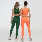 OEM GYM Fitness Leggings Women Yoga Sets Half Zipper Top Legging Manufacturer