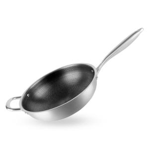 China Honeycomb Nonstick Fry Pan Stainless Steel For Home Kitchen wholesale