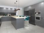 Kitchen Cupboards Countertop High Gloss Lacquer Built In Pantry Cabinet
