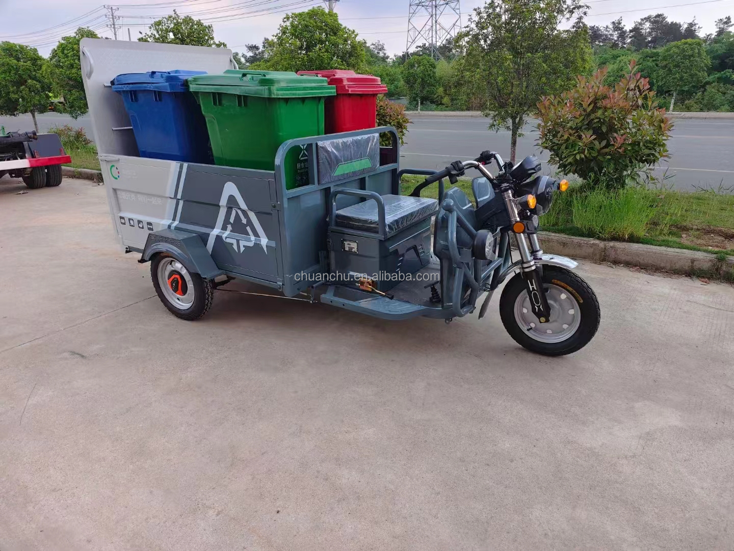 3 Wheel Pure Electric Tricycle Environmentally Friendly For Waste Management 53 km/H