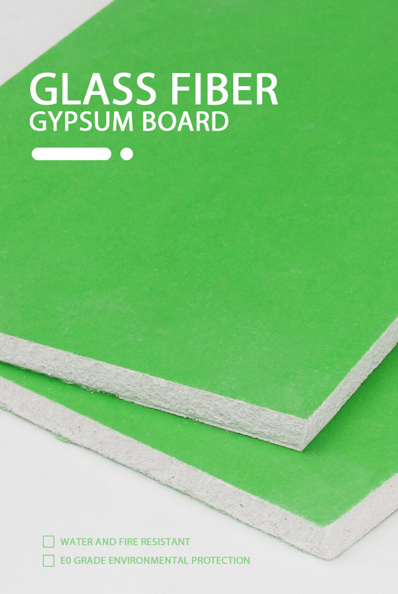 Water Resistant Gypsum Board 4x8ft for Partition Walls