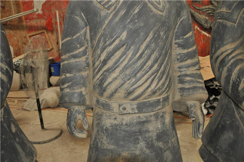 Terracotta Warriors Outdoor Garden Sculptures Fiberglass Life Size Painted