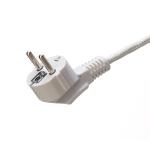 CEE 16A Electric Iron Cotton Cable VDE Black White Ac Power Cord Steam Home