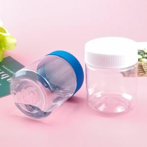 China 170g Peanut Butter Clear Food Grade Plastic Jars Screen Printing wholesale