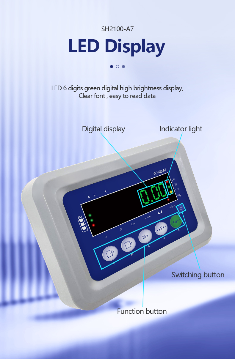 130mm*138mm*200mm SOHE A7 Meter Weighing Indicator for Accurate Weight Measurement