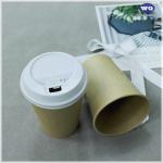Custom Printed Disposable 9oz brown paper coffee cups,Bulk Disposable Coffee
