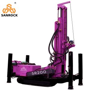 China Hydraulic Portable Crawler Water Well Drilling Rig Borehole 200m Depth wholesale