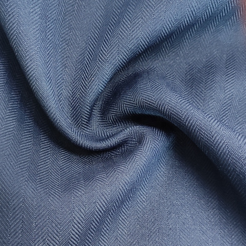 Men's Suit and Jacket Fabric Sustainable 300D Herringbone with 50% Polyester 50% PRET