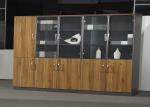 Wooden Office Storage Cabinets , Lockable Filing Cabinets With Tempered Glass