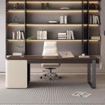 Rectangle Wooden Study Table Stainless Steel Oak Study Table