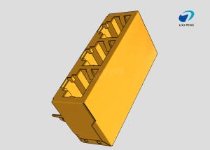 China RJ45 3-port jack Cat.5 THT angled wholesale