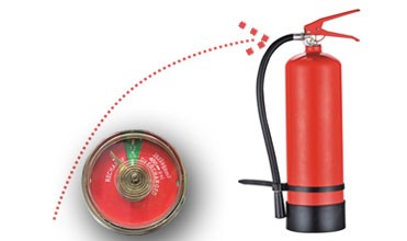 Safety Trolley Fire Extinguisher Valve Surface With Nature Color Chrome / Nickle