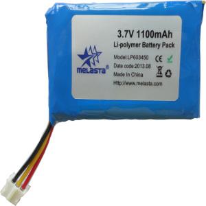 China 3.7V Lithium Polymer Battery Pack 1100mAh CE RoHS Approved wholesale
