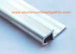 Round Edge Silver Tile Bullnose Stair Nosing Profile Natural Aluminium Color For