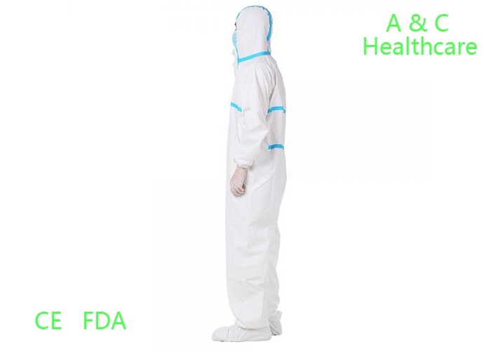 Anti Blood Isolation Disposable Protective Gowns With Thumbhole Long Sleeve