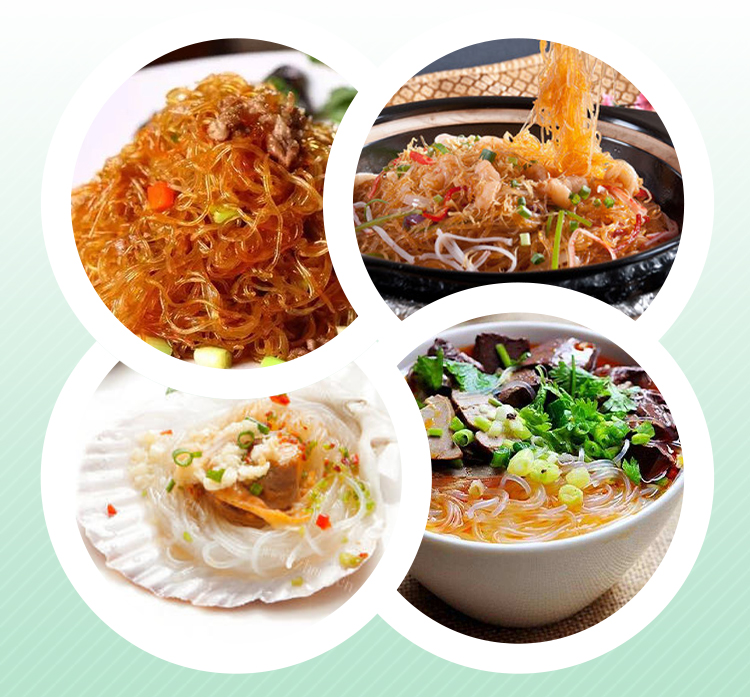 Clear White Halal Mung Bean Longkou Vermicelli 100G 250G 500G for Customized Packaging