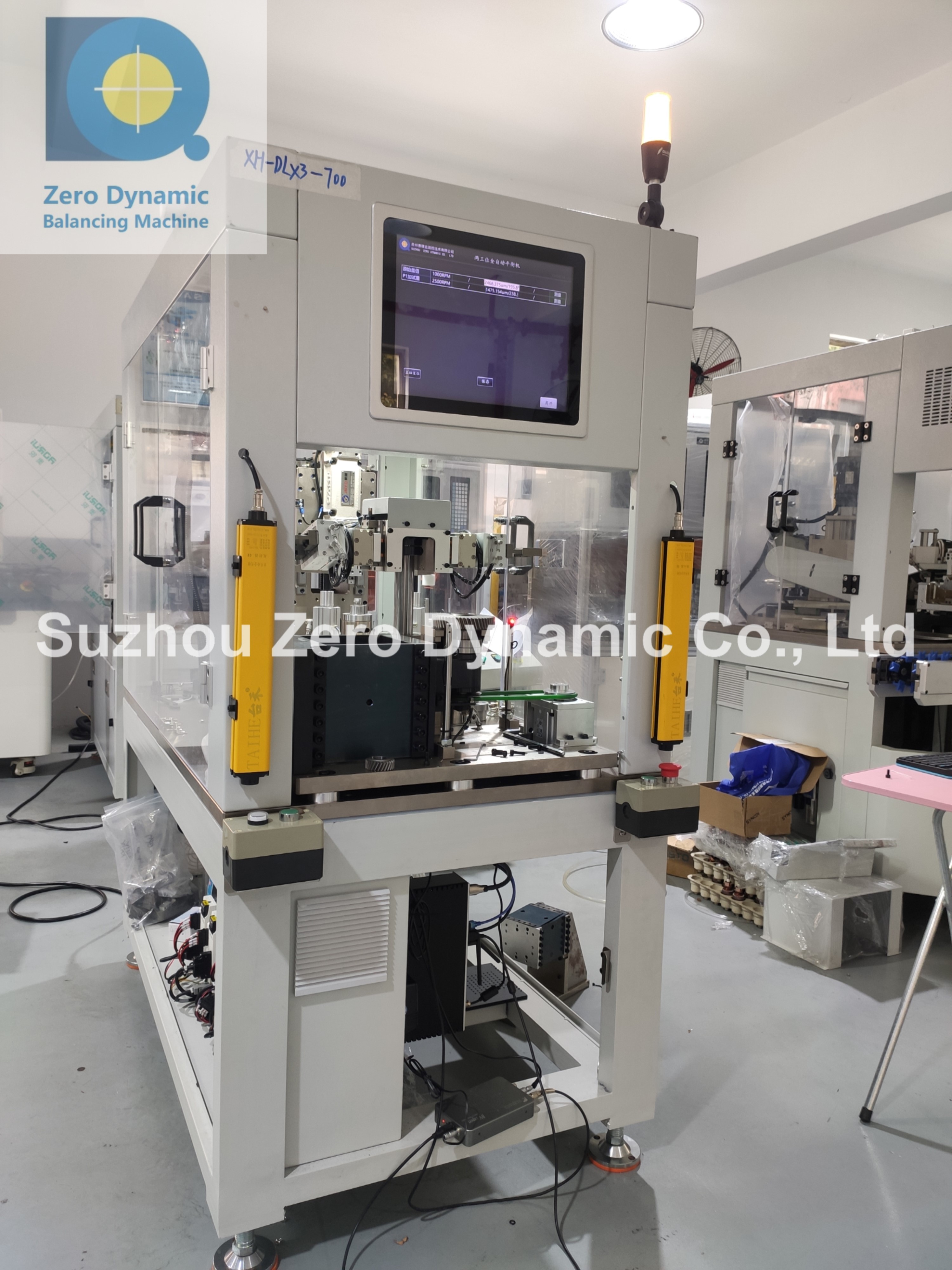 Two Station Gear Workpiece Single Plane Automatic Drilling Correction Balancing Machine
