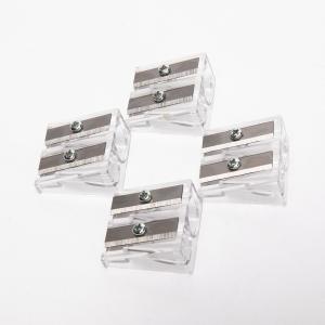 China Plastic 13.3mm White Pencil Sharpener Double Hole wholesale