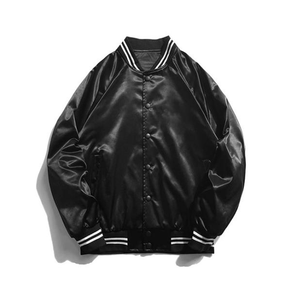 Black Le Fan Baseball Varsity Jackets 95% Polyester Fashion Brand Casual Lapel