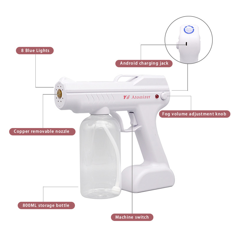 Large Capacity Nano Spray Gun Custom Services Large Amount Of Fog Use Time 3 Hours