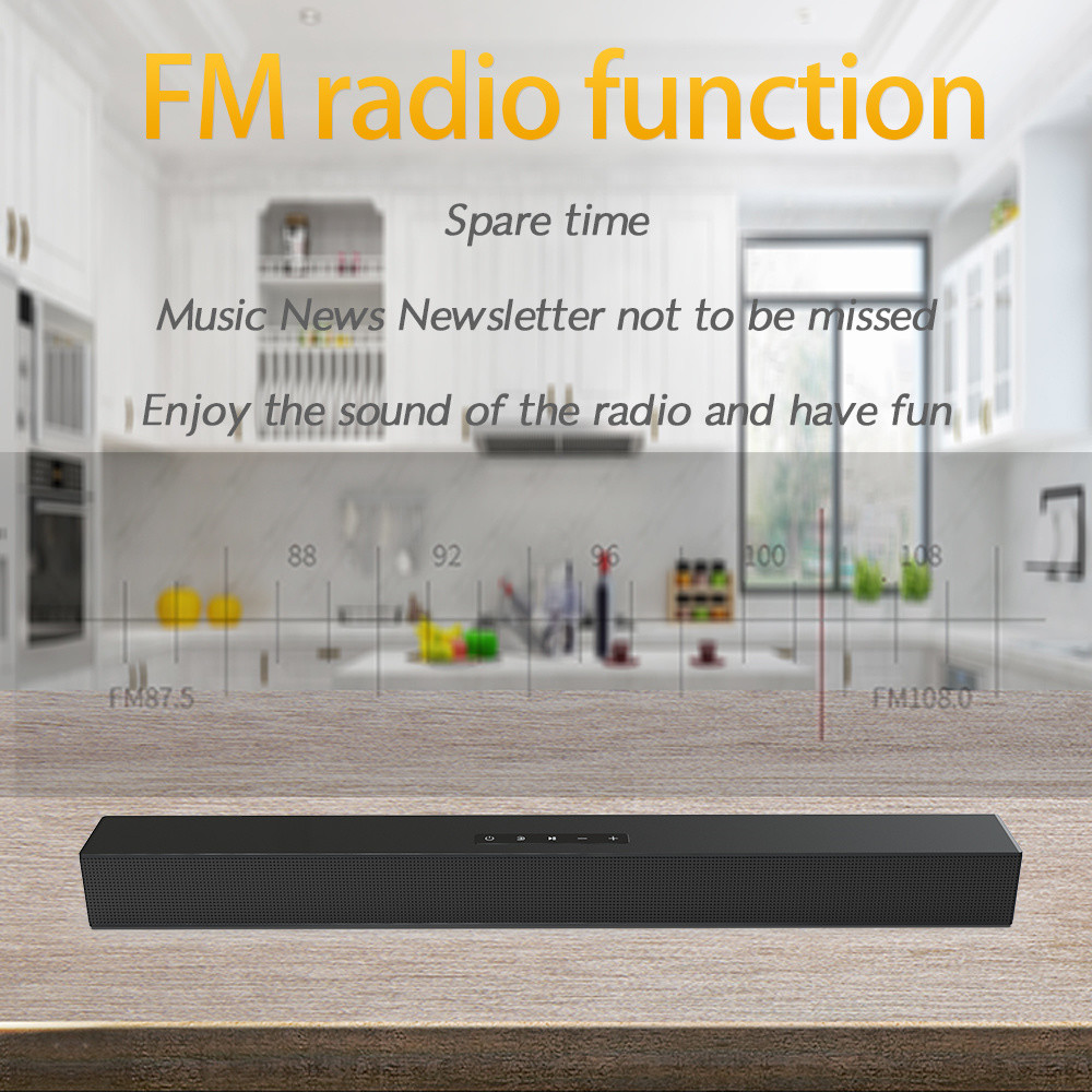 Movie Sound Mode FM Radio Soundbar 20Hz-20kHz Frequency Response